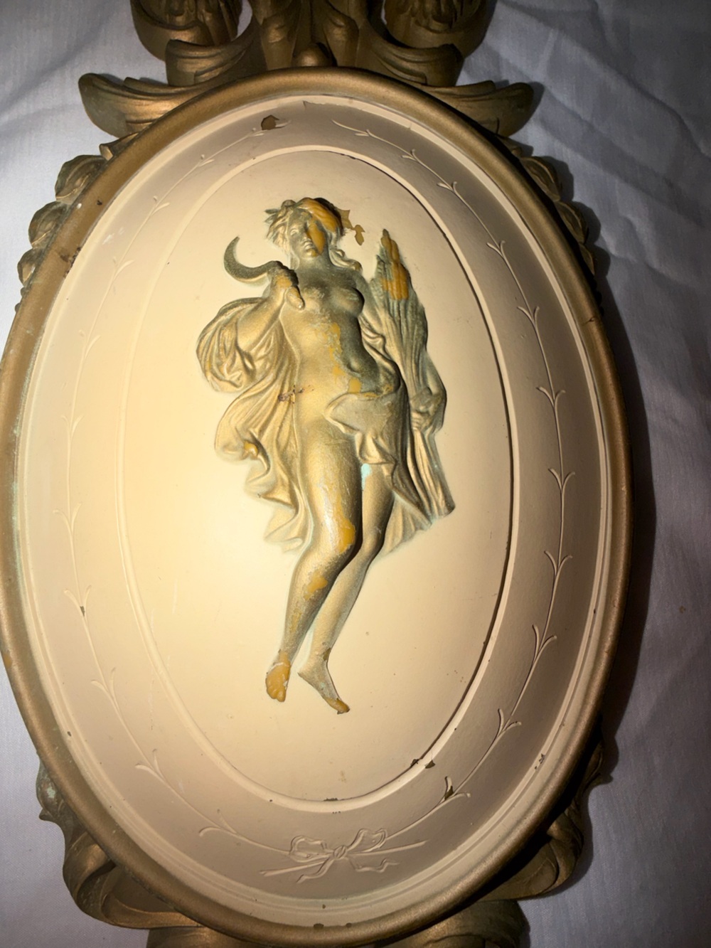 Vintage Dart Ind. Hollywood Regency Gold Wall Plaque - Goddess Ceres / Demeter - Picture 6 of 7